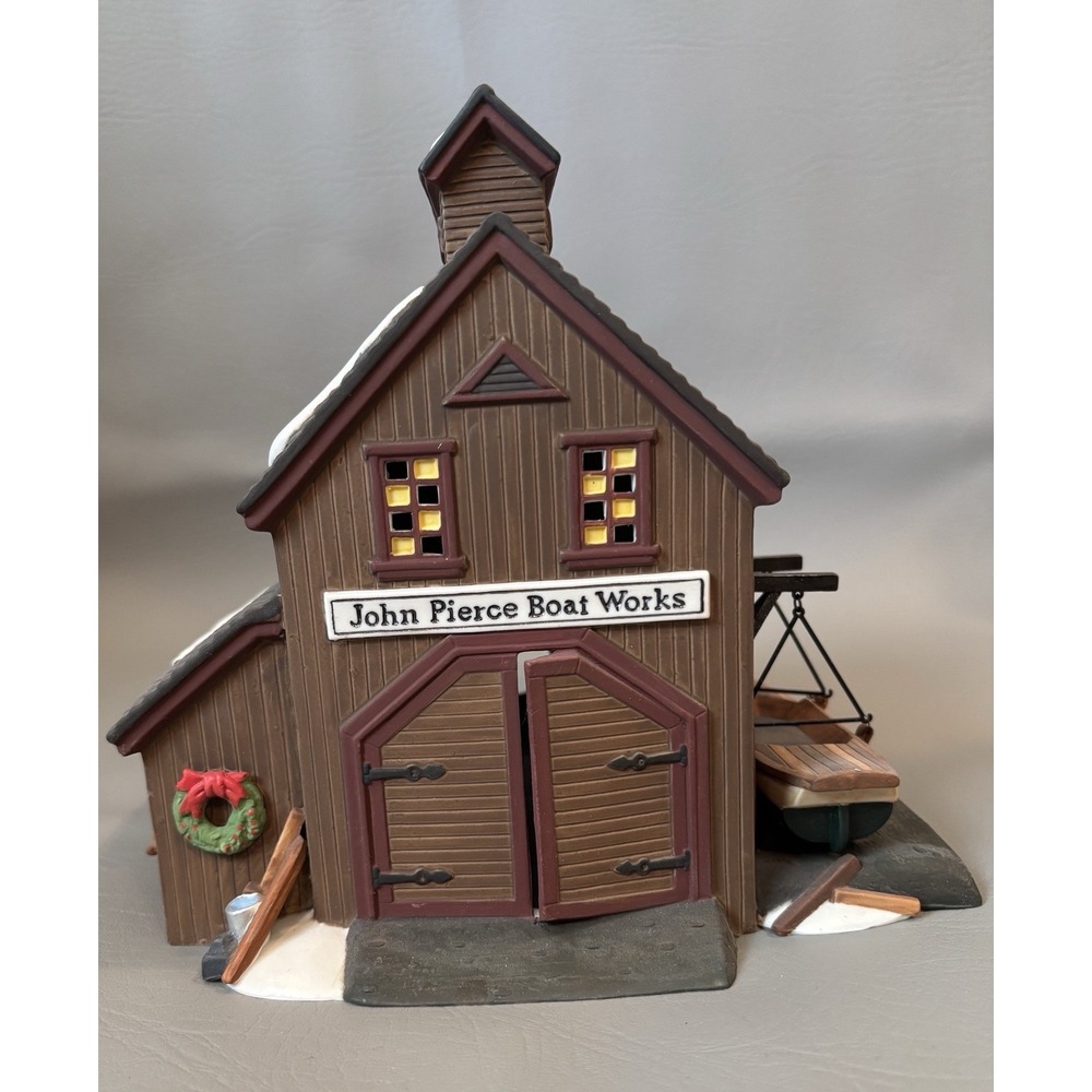 Vtg Department 56 John Pierce Boat Works New England‎ Series Village House 1995